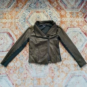 Vince Leather Scuba Jacket